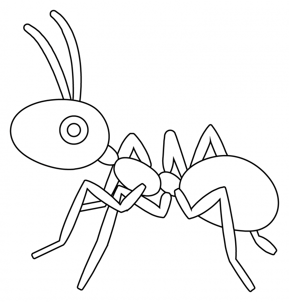 Ant Emoji coloring page image