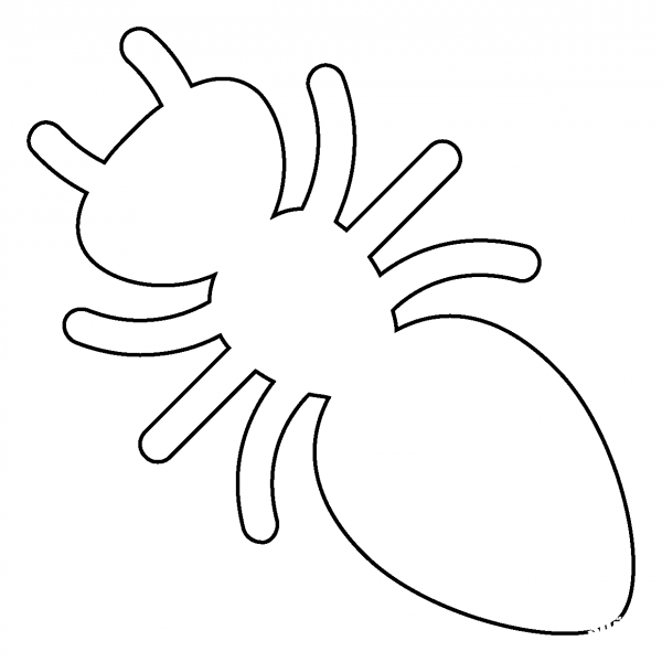 Ant Emoji coloring page image