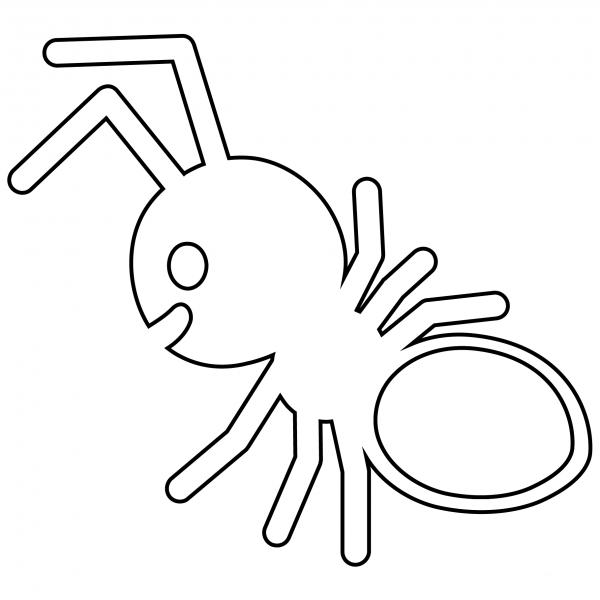 Ant Emoji coloring page image