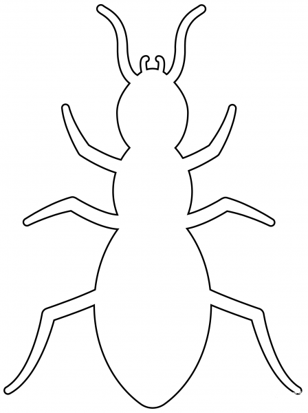 Ant Emoji coloring page image