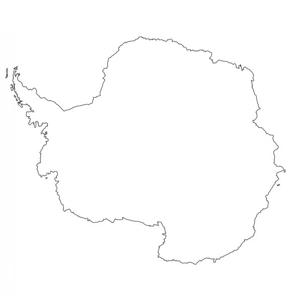 Antarctica Outline Map  coloring page image