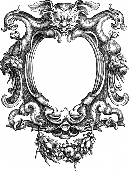 Antique Frame coloring page image