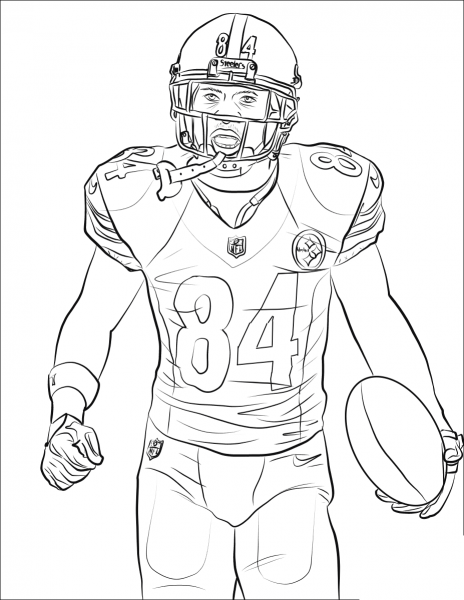 Antonio Brown coloring page image