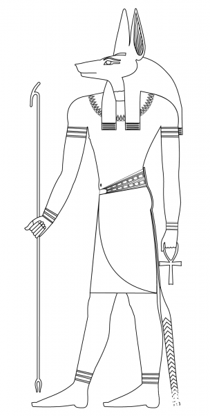 Anubis coloring page image