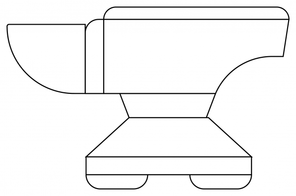 Anvil coloring page image
