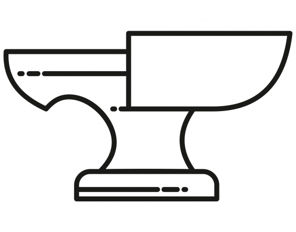 Anvil coloring page image