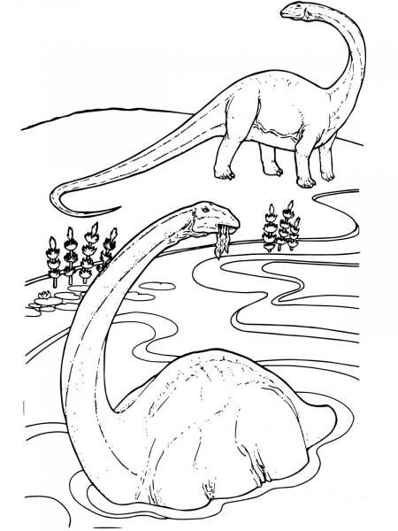 Apatosaurus coloring page image