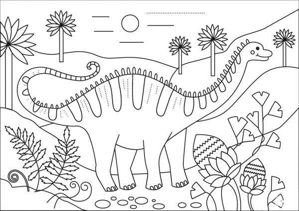 Apatosaurus Dino coloring page image