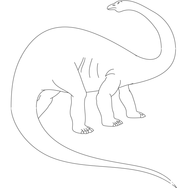 Apatosaurus Jurassic Dinosaur coloring page image