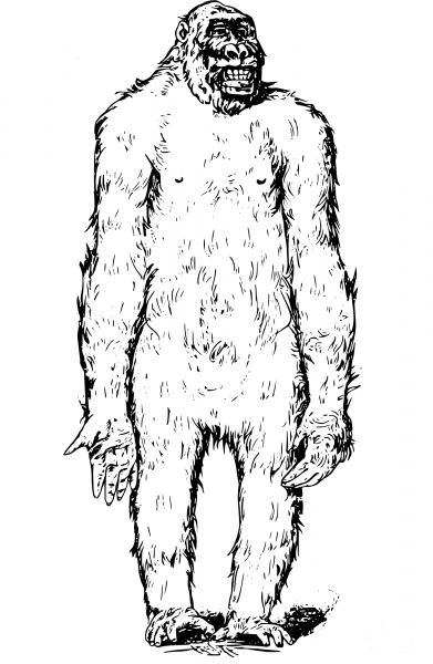 Apeman coloring page image