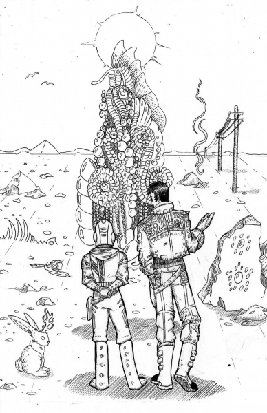 Apocalyptic Planet coloring page image