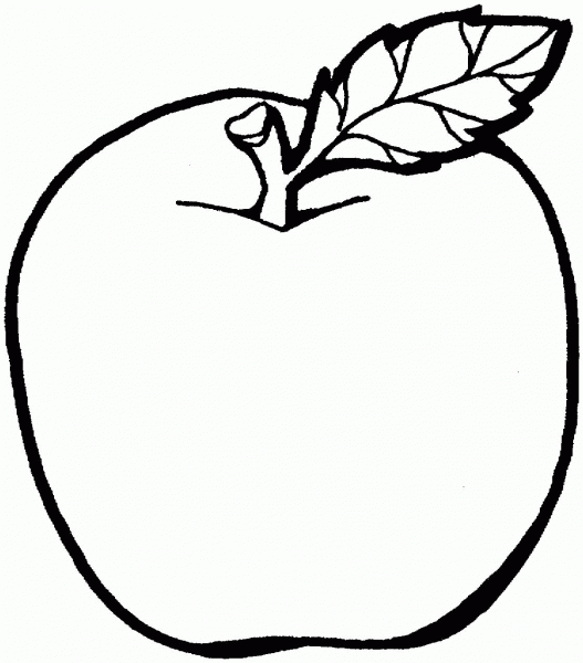 Apple coloring page image