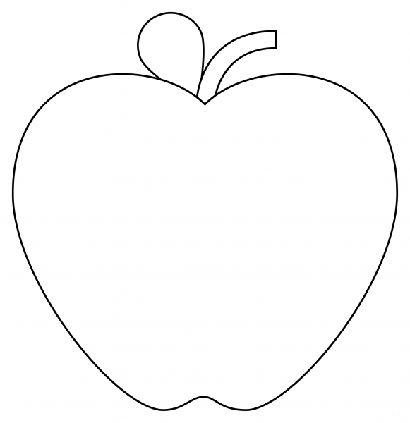 Apple coloring page image