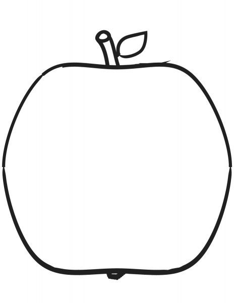 Apple coloring page image