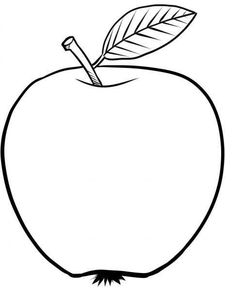 Apple coloring page image