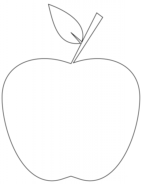 Apple coloring page image