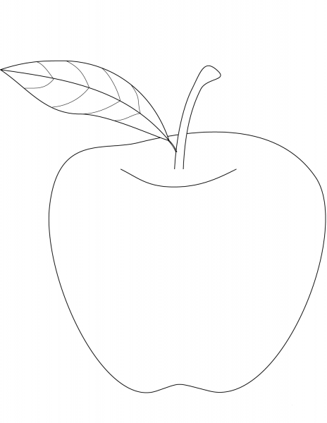 Apple coloring page image