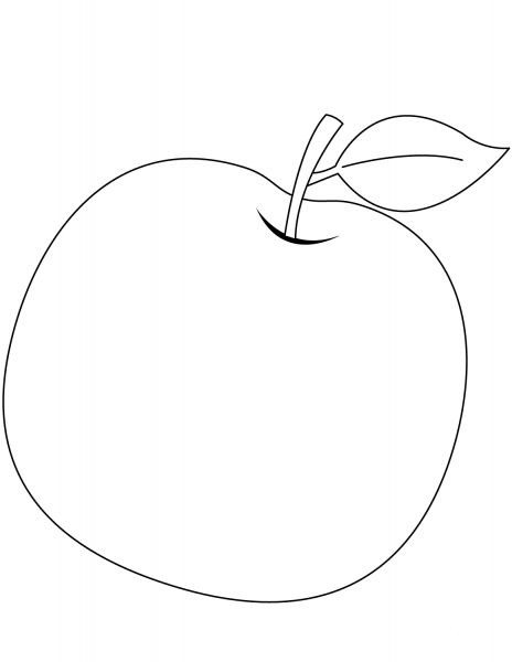 Apple coloring page image