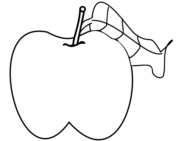 Apple coloring page image
