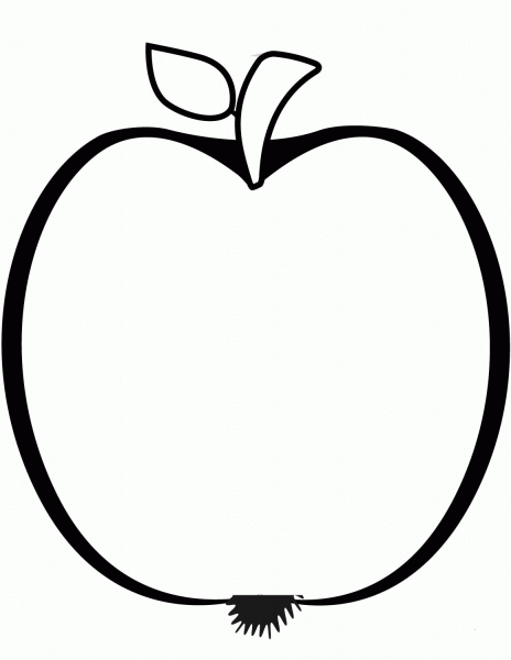 Apple coloring page image