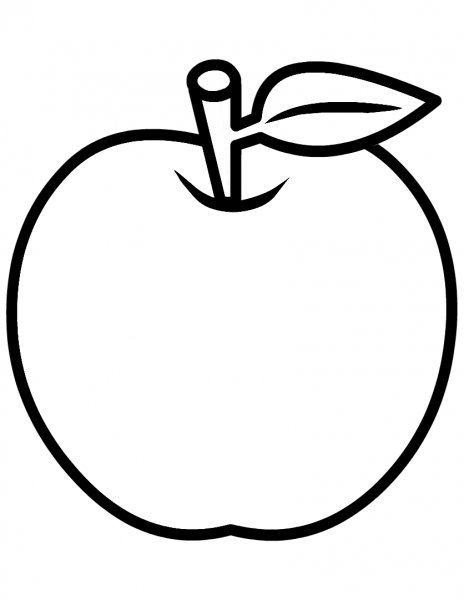 Apple coloring page image