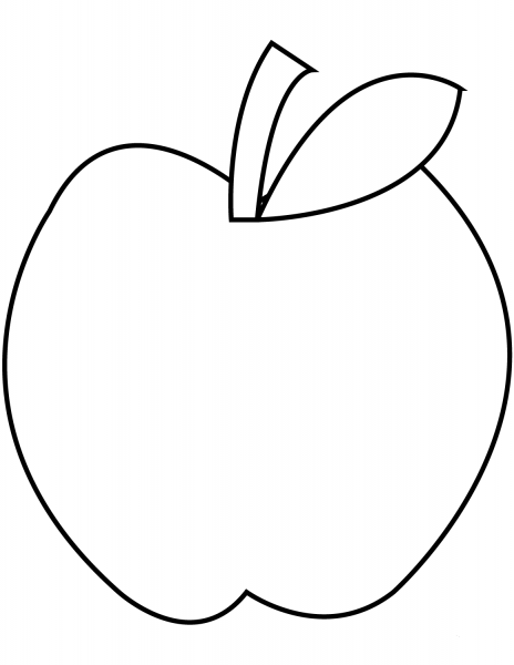 Apple coloring page image