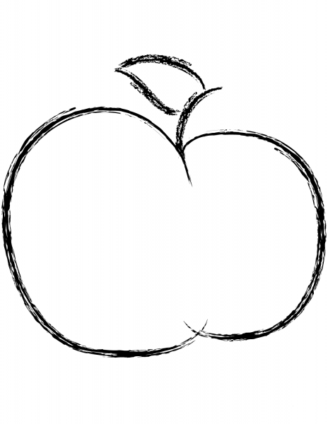 Apple coloring page image