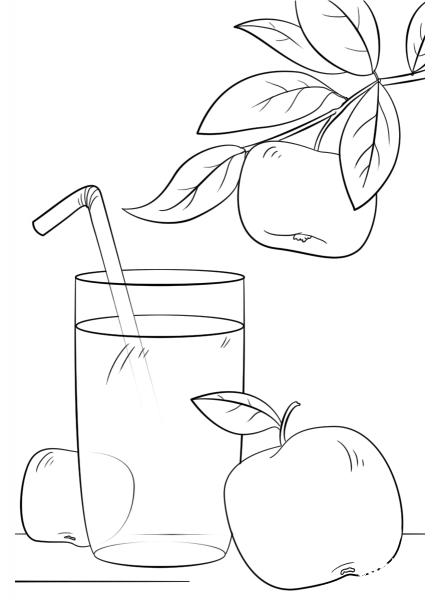 Apple Juice coloring page image