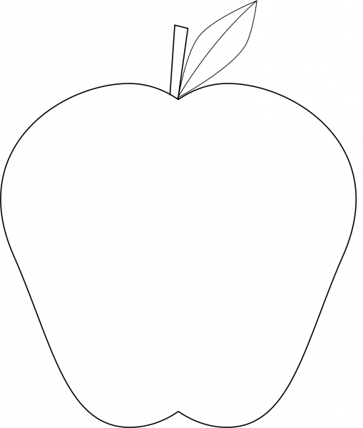 Apple Outline coloring page - ColouringPages