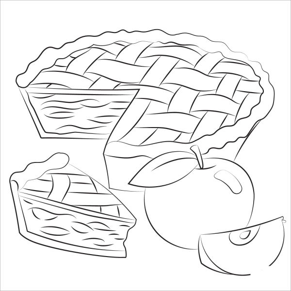 Apple Pie coloring page image