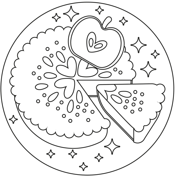 Apple Pie coloring page image