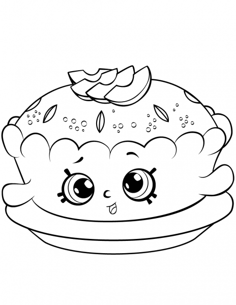 Apple Pie Shopkin coloring page image