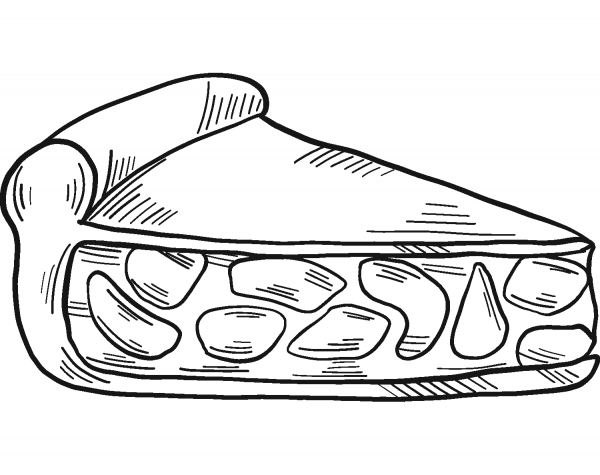 Apple Pie Slice coloring page image