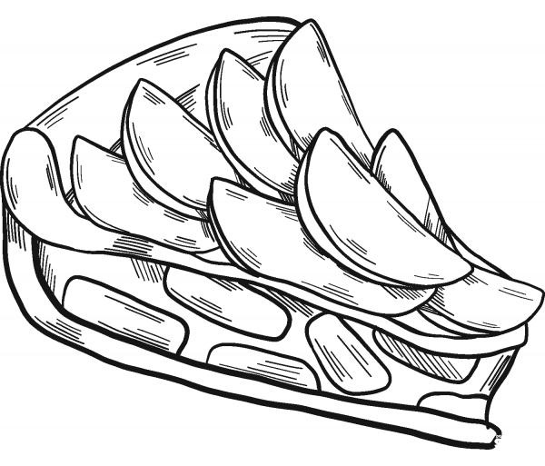 Apple Pie Slice coloring page image