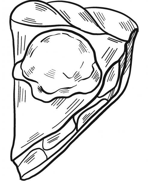 Apple Pie Slice coloring page image