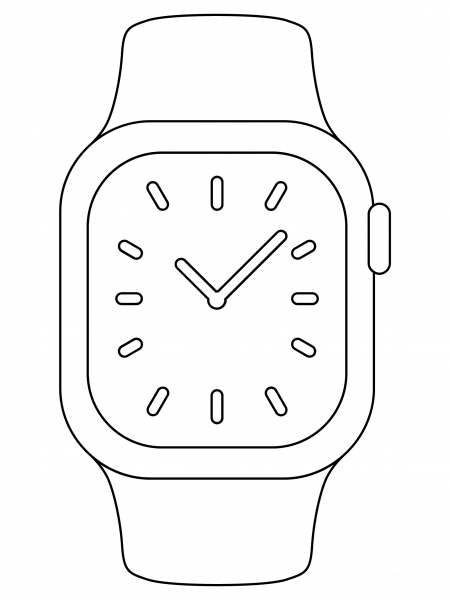 Apple Watch coloring page image