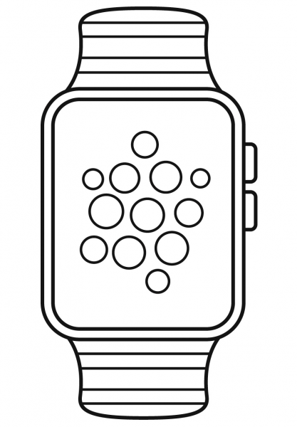 Apple Watch coloring page image