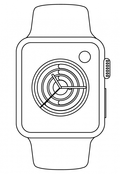 Apple Watch coloring page image