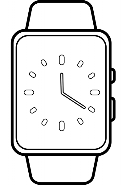 Apple Watch coloring page image