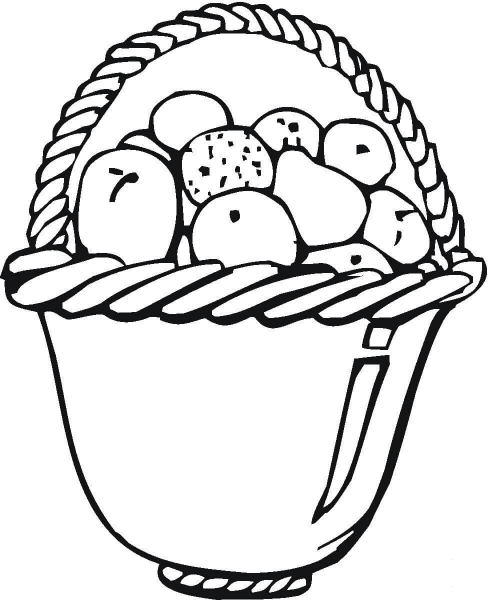 Apples in a Basket  coloring page image