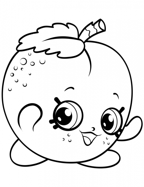 April Apricot Shopkin coloring page image