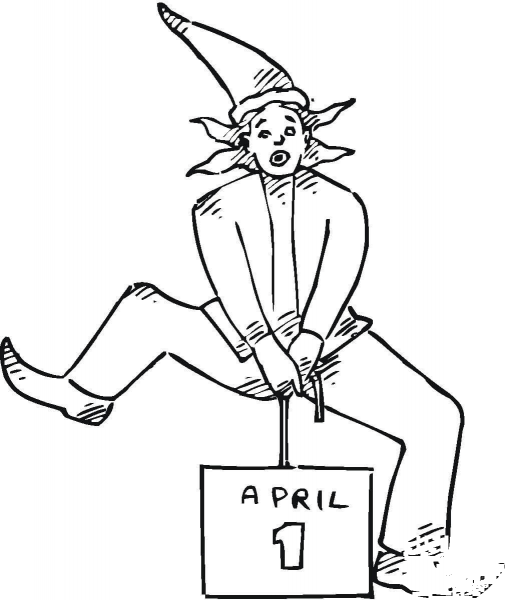 April Clown  coloring page image