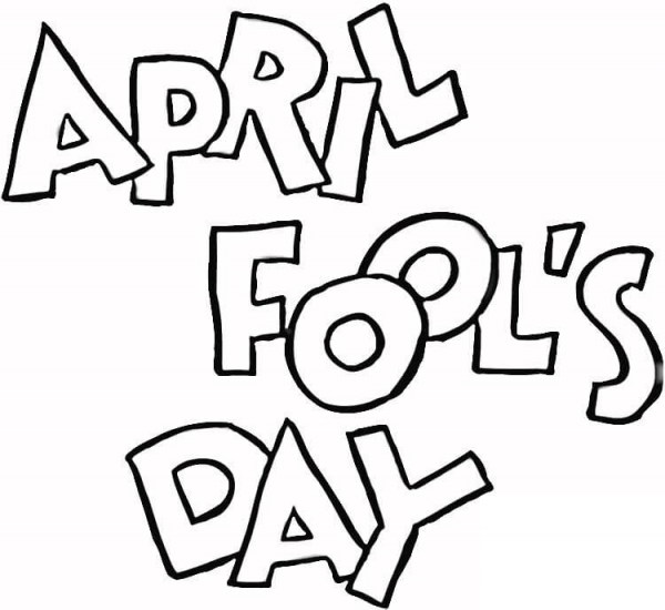 April Fools Day coloring page image
