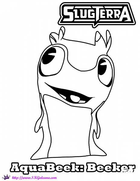 Aquabeek Beeker coloring page image