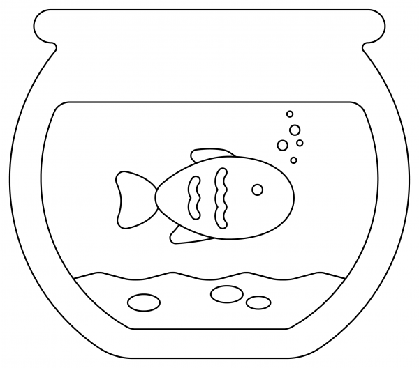 Aquarium coloring page image
