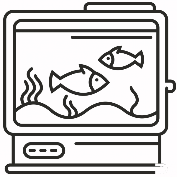 Aquarium coloring page image