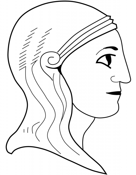 Arab Woman coloring page image