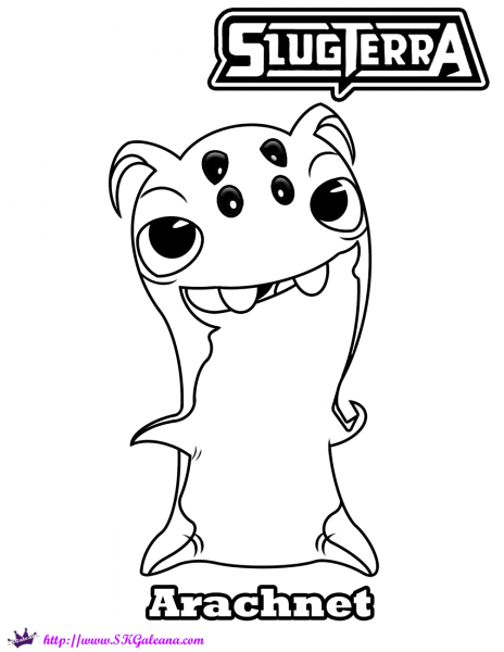 Arachnet Slug coloring page image