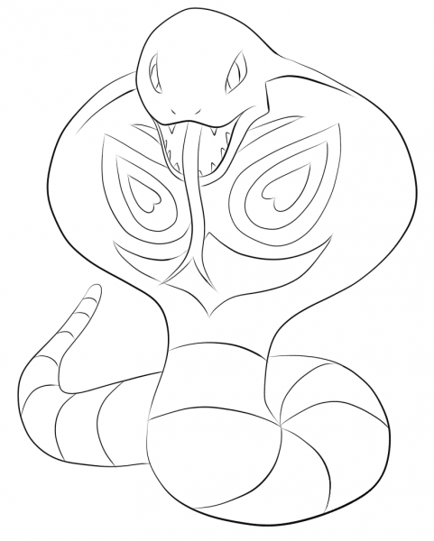 Arbok coloring page image