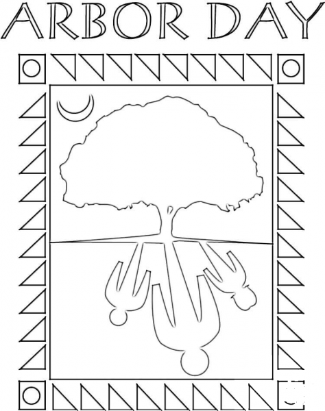 Arbor Day Poster  coloring page image